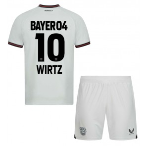 Bayer Leverkusen Florian Wirtz #10 Borta Kläder Barn 2023-24 Kortärmad (+ Korta byxor)